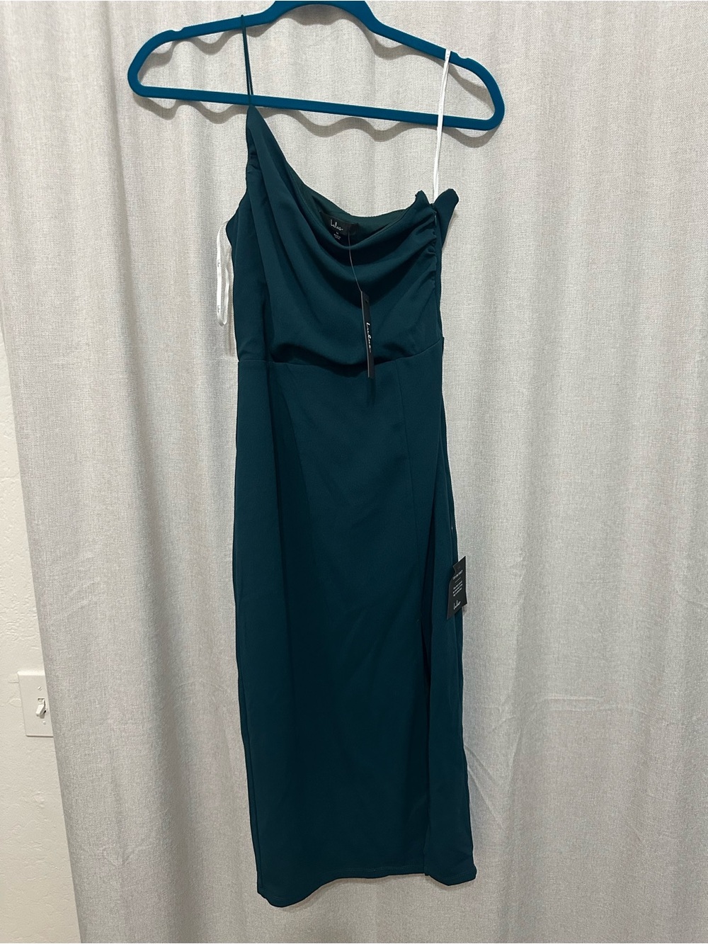 NWT lulus Women’s Teal One-Shoulder Dress size medium